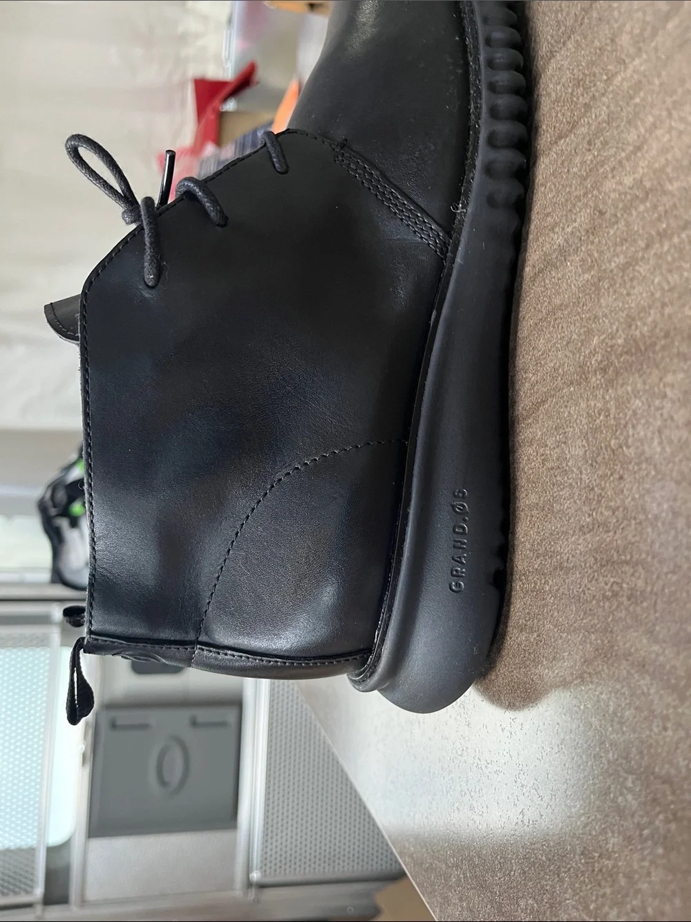 Cole Haan Black Leather Chukka Boots for Men